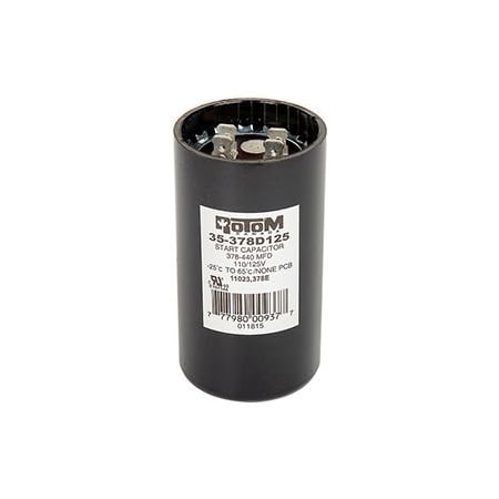 Pem Motors Rotom 378B, 378-440MFD, 125V, Start Capacitor, Round 378B